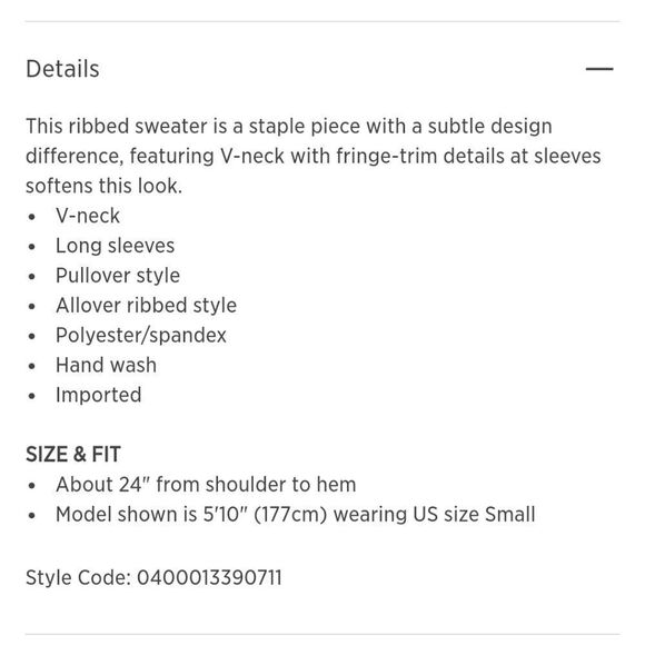 Design History V-neck fringe-trimmed ribbed sweater - Picture 4 of 6